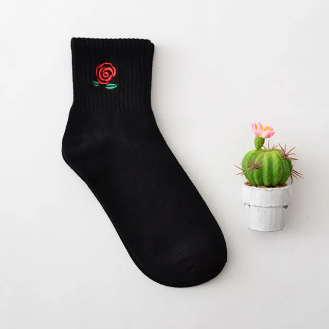 35-40 Unisex Cotton Harajuku Socks for Women Men Ulzzang Calcetines Black White Japanese Socks