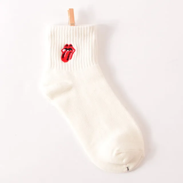 35-40 Unisex Cotton Harajuku Socks for Women Men Ulzzang Calcetines Black White Japanese Socks