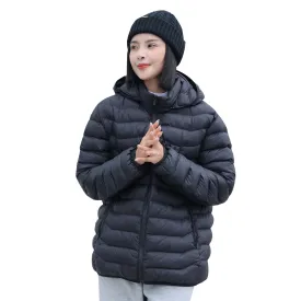 Anniou Dual Switch Unisex Hooded Winter Heating Coat