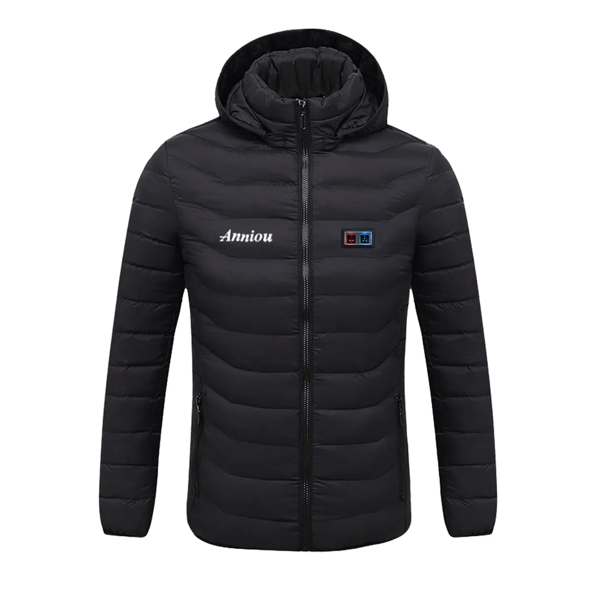 Anniou Dual Switch Unisex Hooded Winter Heating Coat