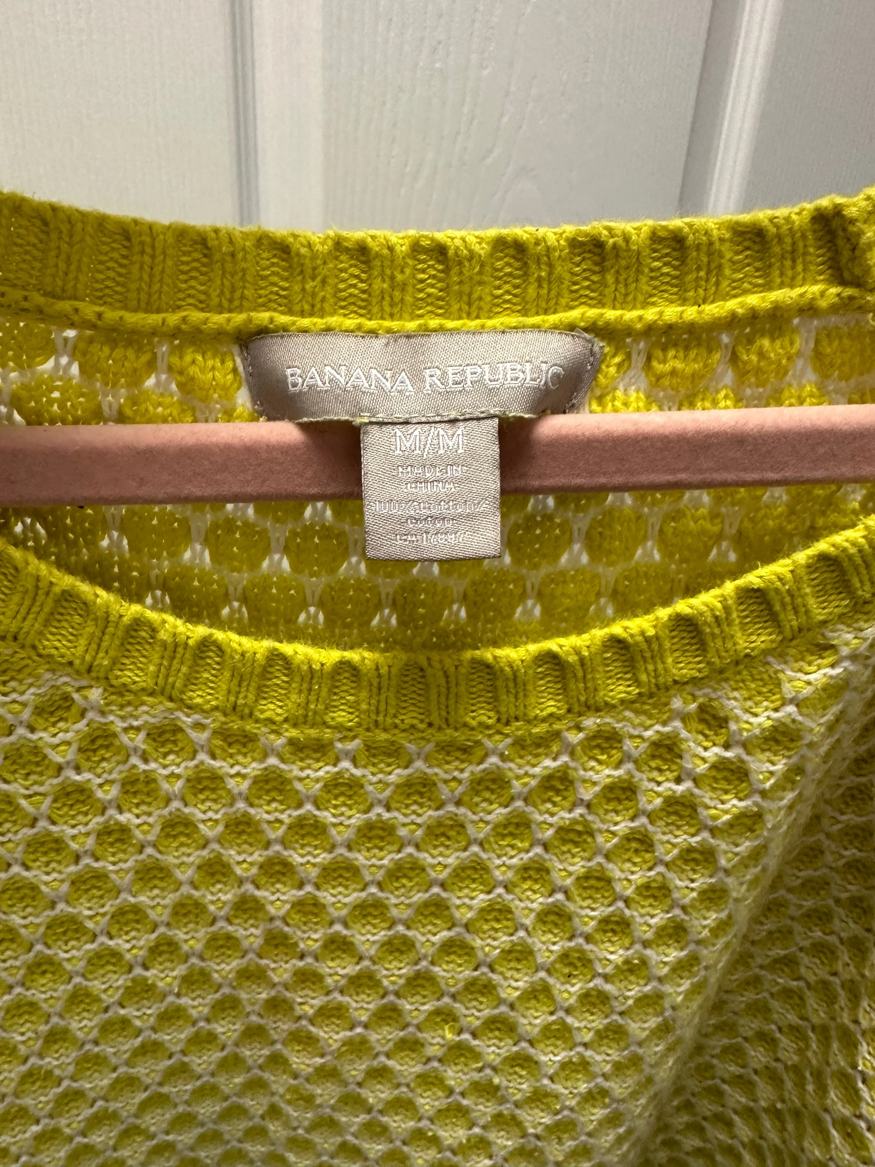 Banana Republic Yellow Sweater Sz M