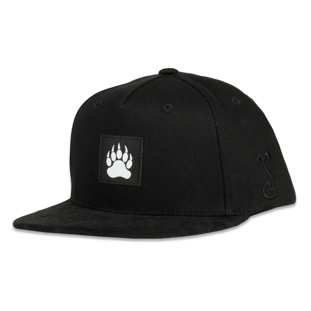 Bear Paw Black Kids Snapback Hat