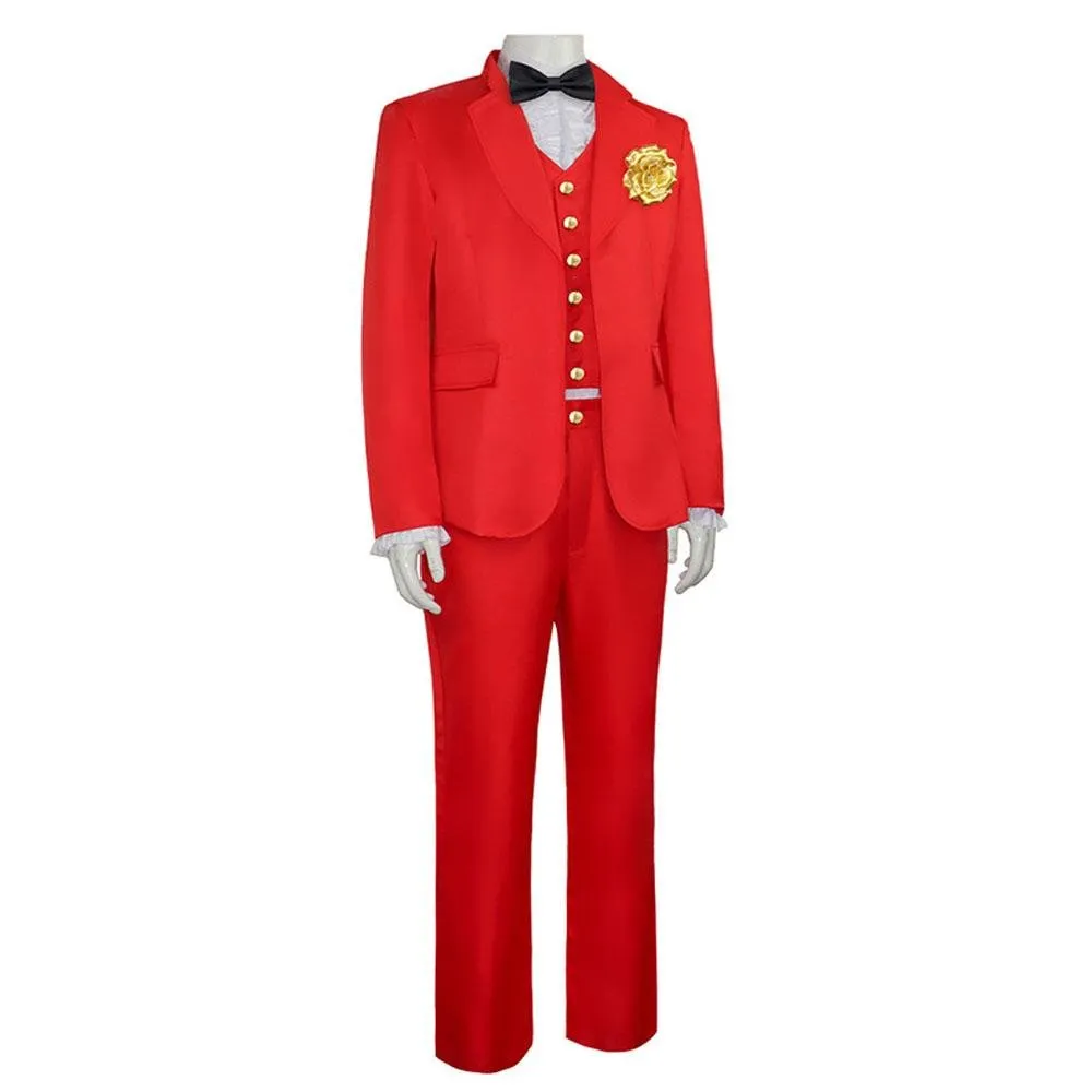 Beetlejuice 2 Michael Keaton Costume Red Suit for Men Kids Party Halloween