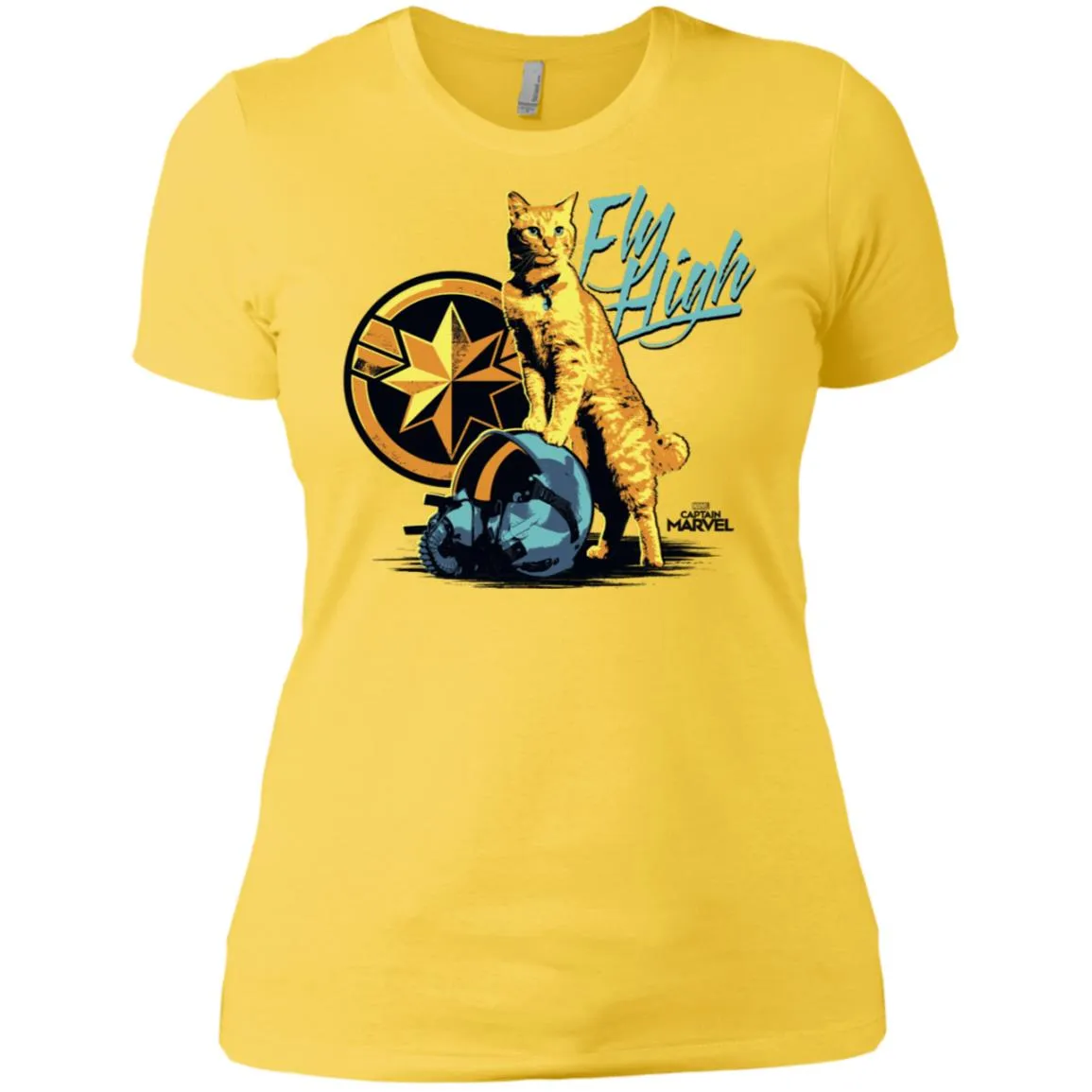 Captain Marvel Symbol Goose Fly High Women Cotton T-Shirt