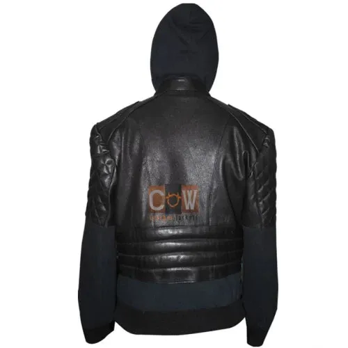 Chris Brown Bomber Black Outfit Leather Jacket for Sale