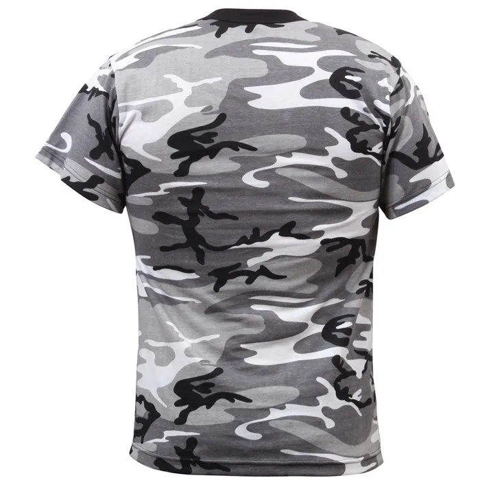 City Camouflage Poly/Cotton T-Shirt | Mens Regular Cut Military Army Tee