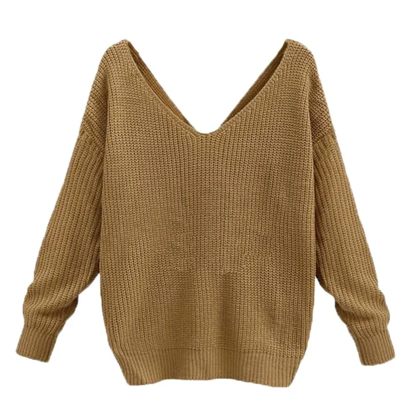 Criss Cross Sweater - Beige