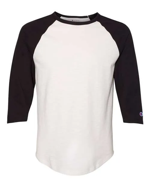 Custom Embroidered - Champion - Premium Fashion Raglan Three-Quarter Sleeve Baseball T-Shirt - CP75