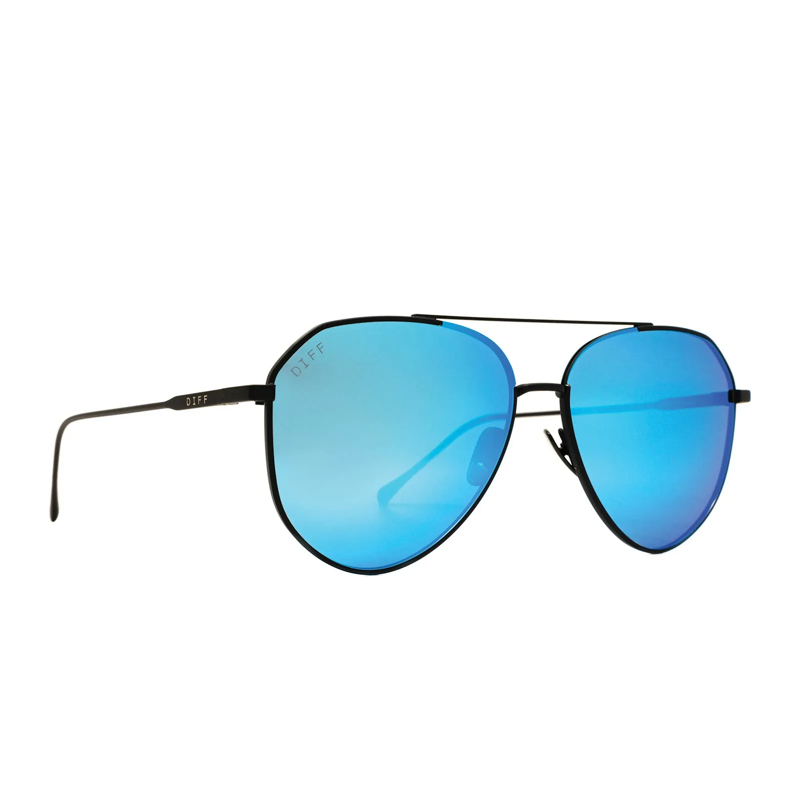 DASH - MATTE BLACK   BLUE MIRROR   POLARIZED SUNGLASSES