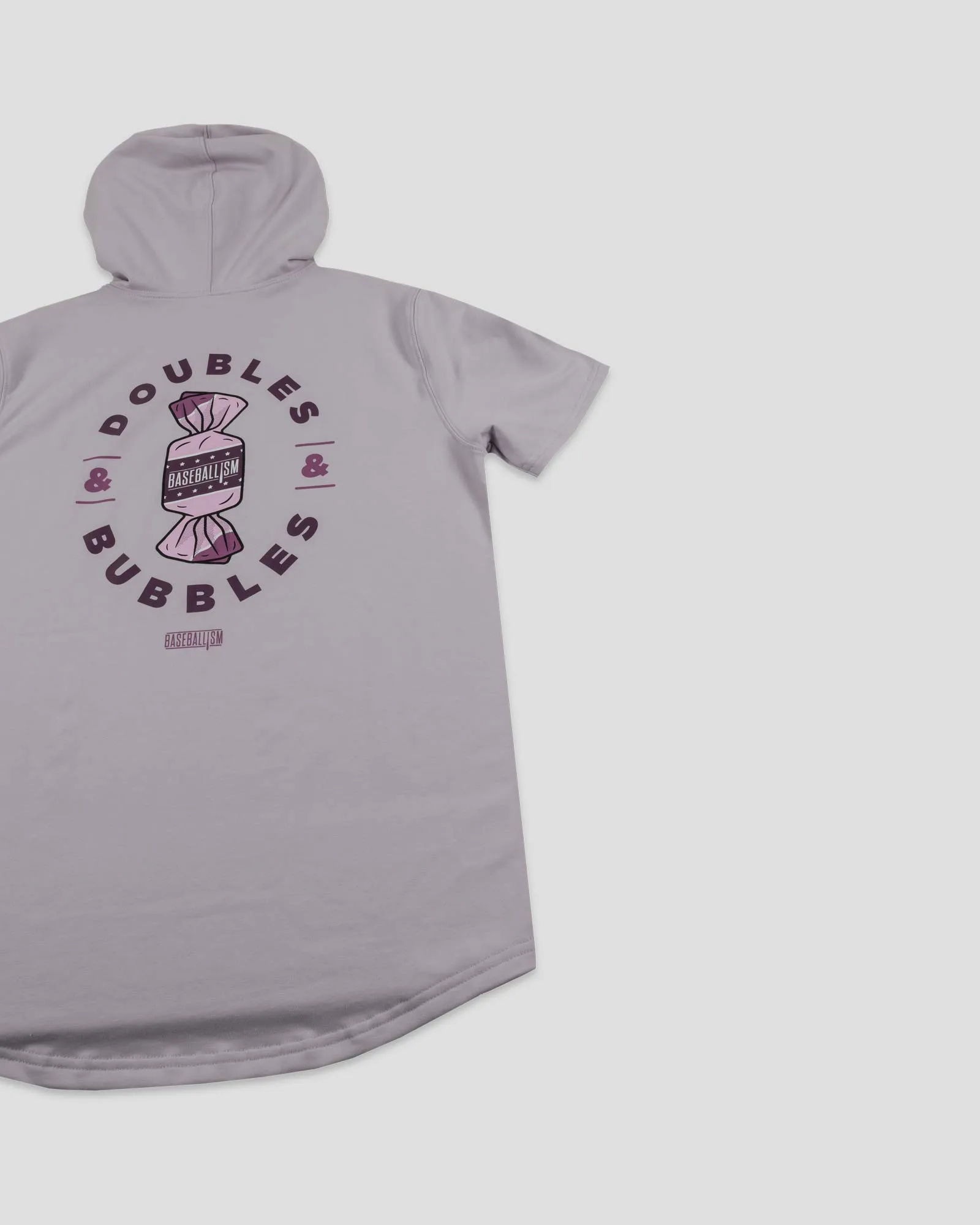 Doubles and Bubbles Short Sleeve Hoodie - Grape