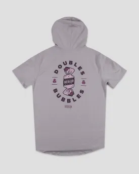 Doubles and Bubbles Short Sleeve Hoodie - Grape