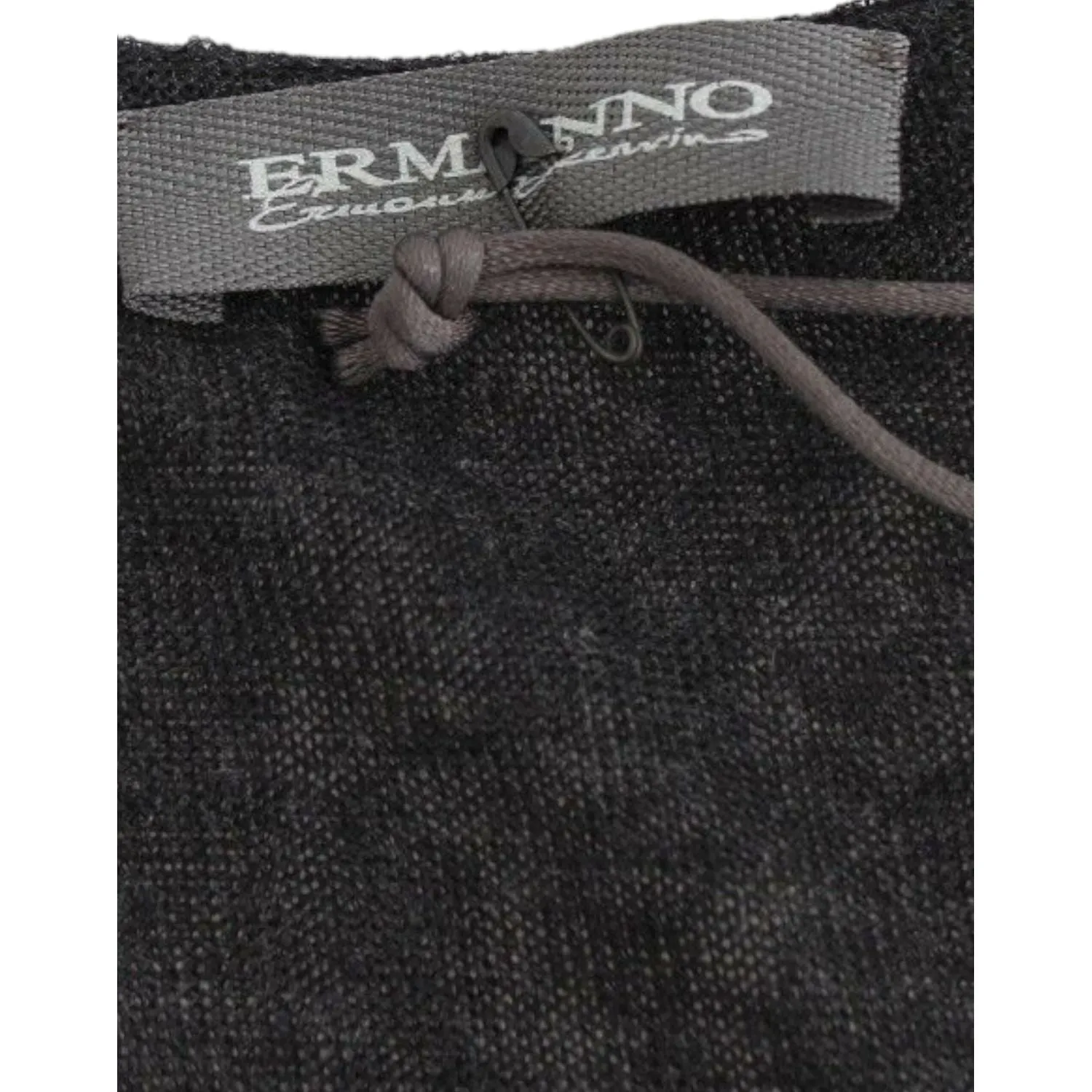 Ermanno Scervino Deep V-neck Black Wool Blend Sweater