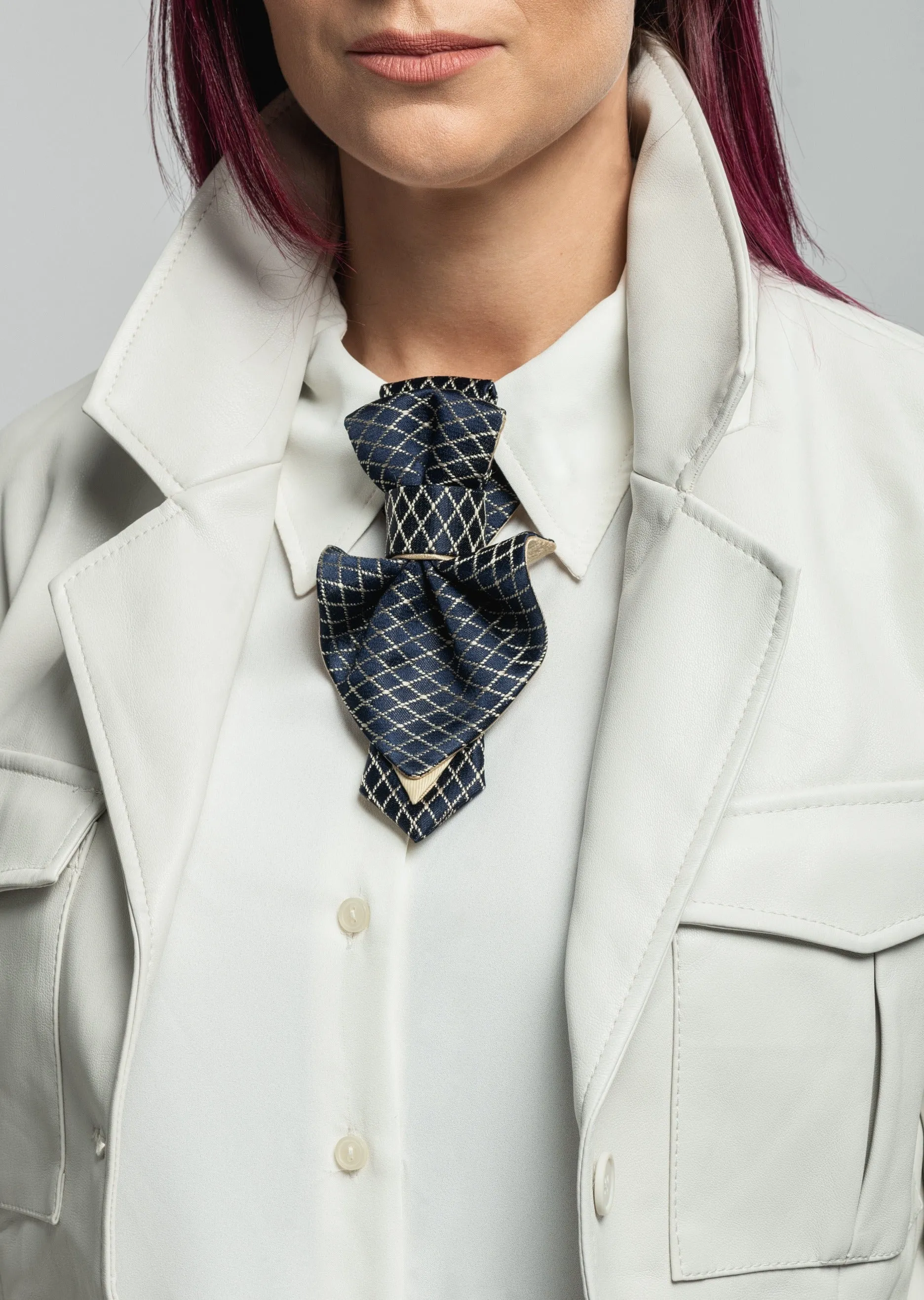 FEMALE BOW TIE "BLUE GOTHIC"