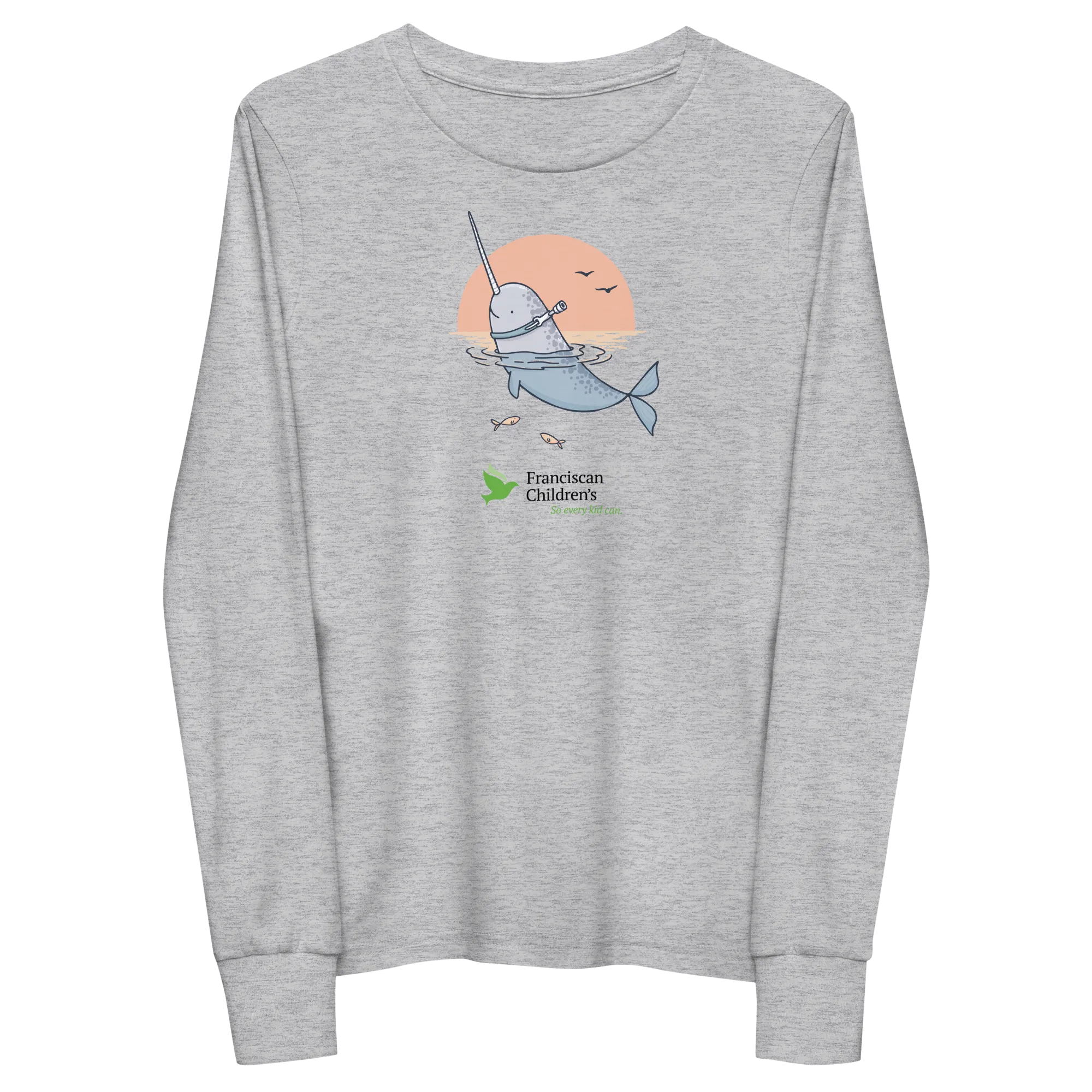 Franciscan Children's Unique Narwhal  - Youth Longsleeve Shirt