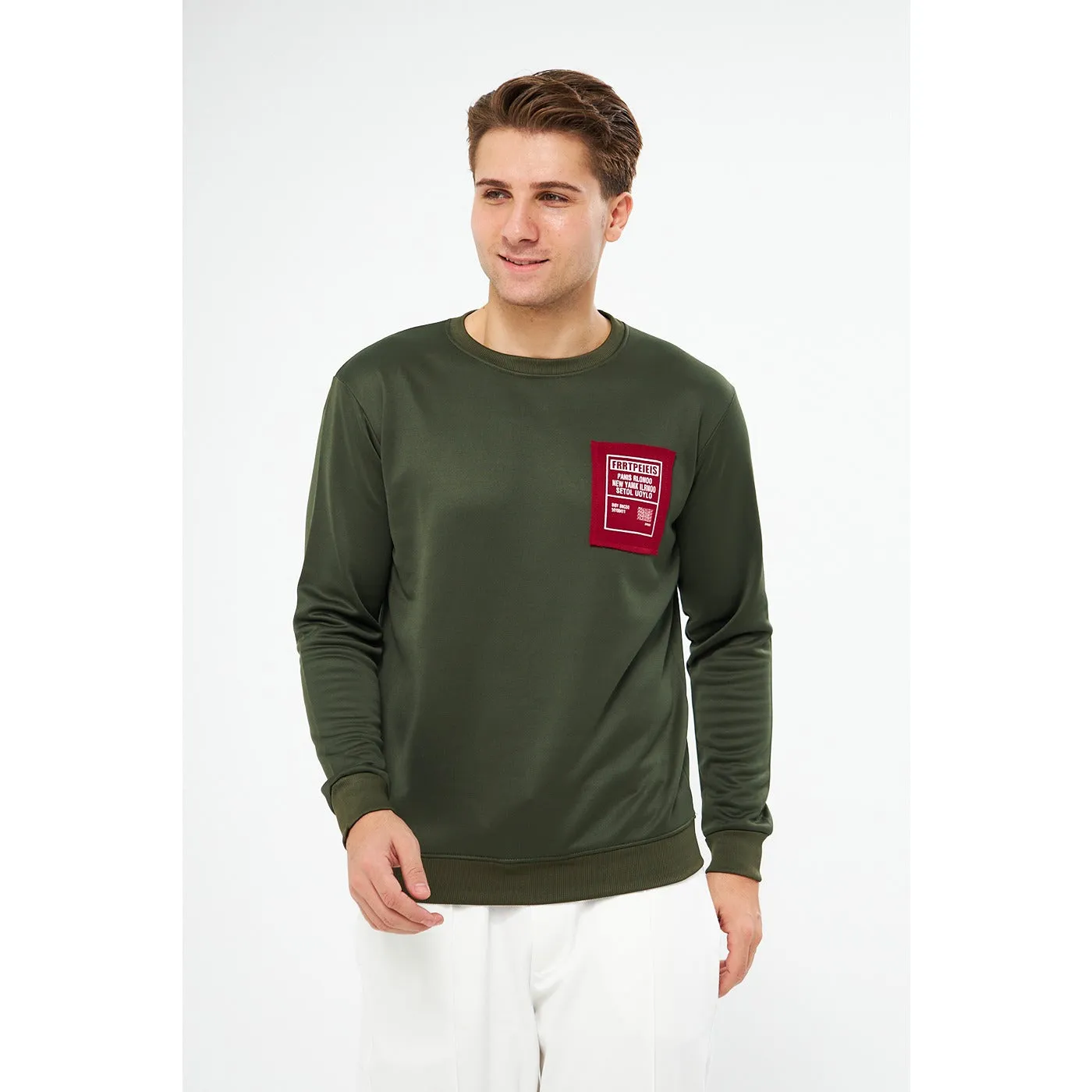 Green Raw Patch Sweatshirt