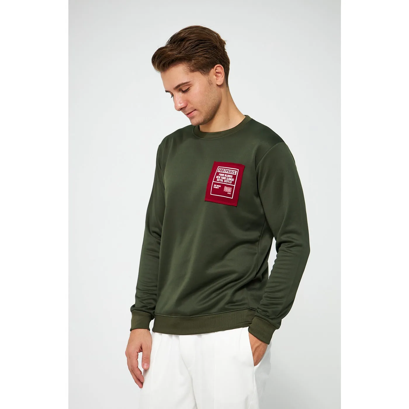 Green Raw Patch Sweatshirt