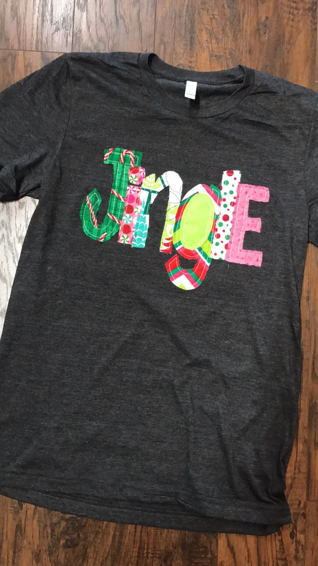 Jingle Shirt, Raggy Fabric Jingle Christmas Shirt