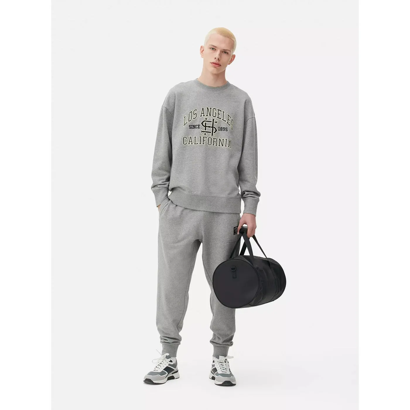 LA Grey Embroidery Detailing Sweatshirt