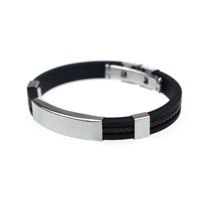 Mens Casual Street Style Stainless Steel Bracelet