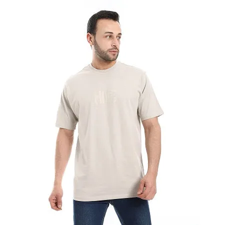 Men's Cotton T-Shirt - Casual and Comfortable - Beige