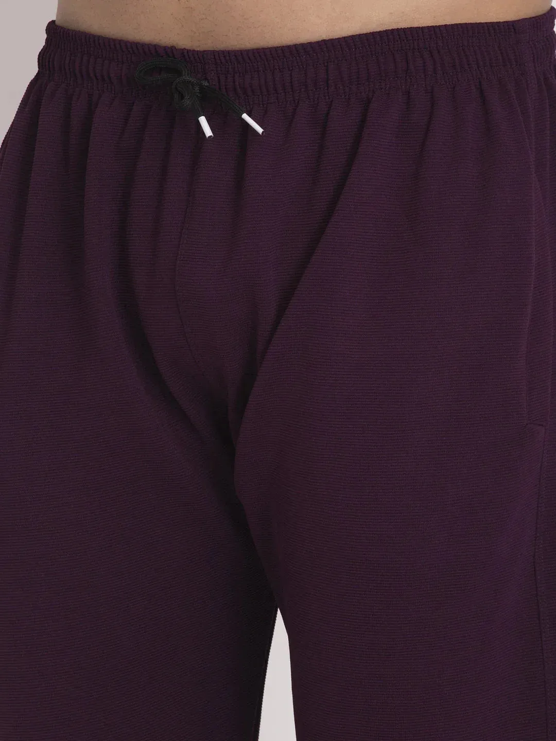 Men'S Purple Solid Track Pants