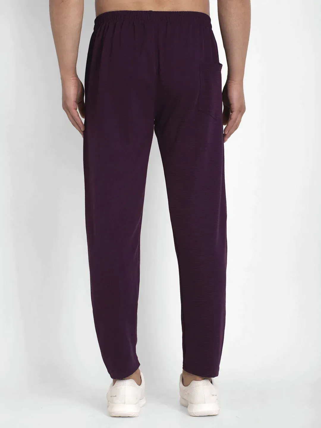 Men'S Purple Solid Track Pants