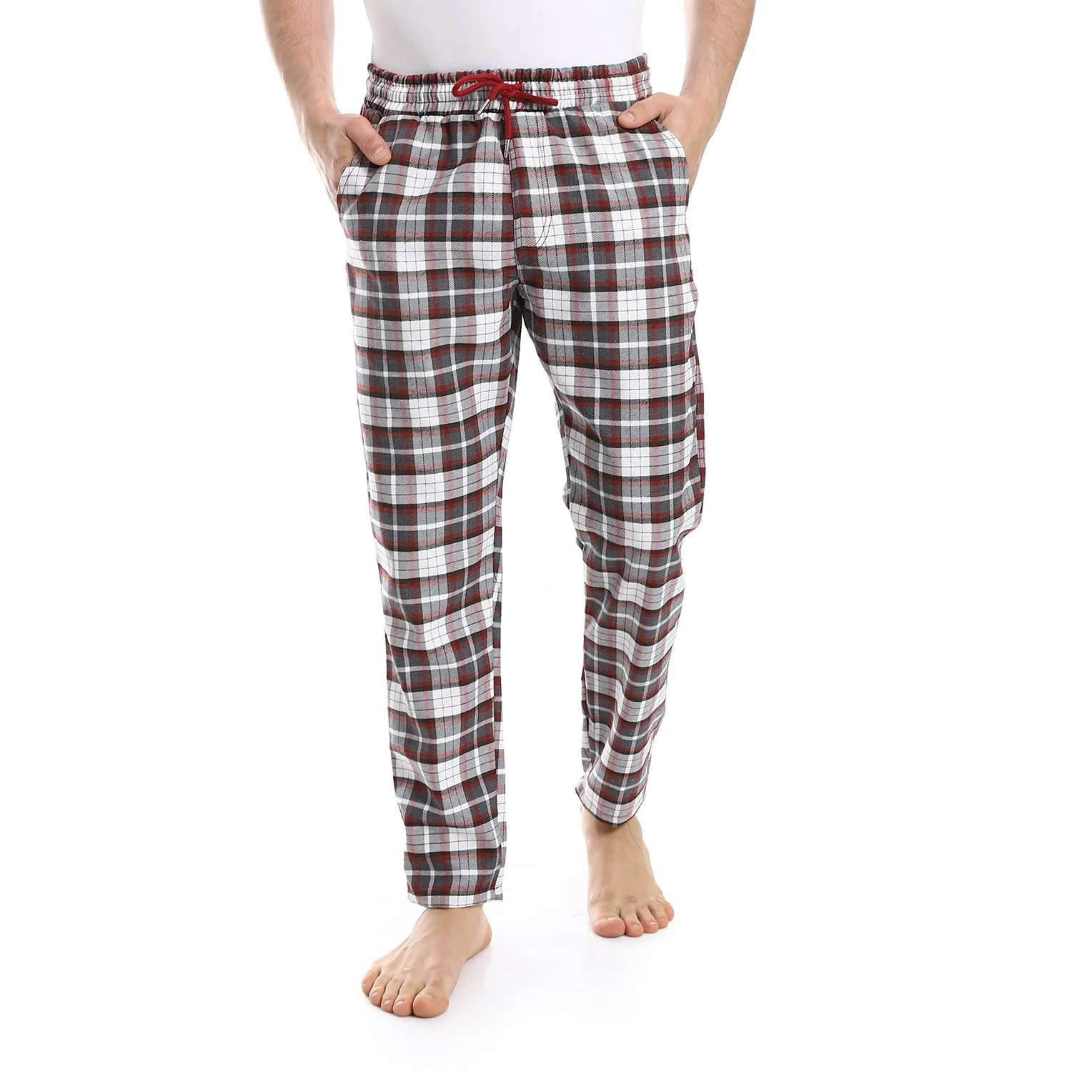 Men's Summer Check Pants - Grey