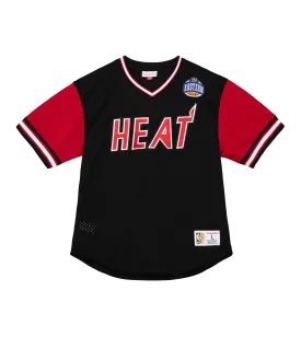 Mitchell & Ness Miami HEAT Hardwood Classic Night Mesh V-Neck