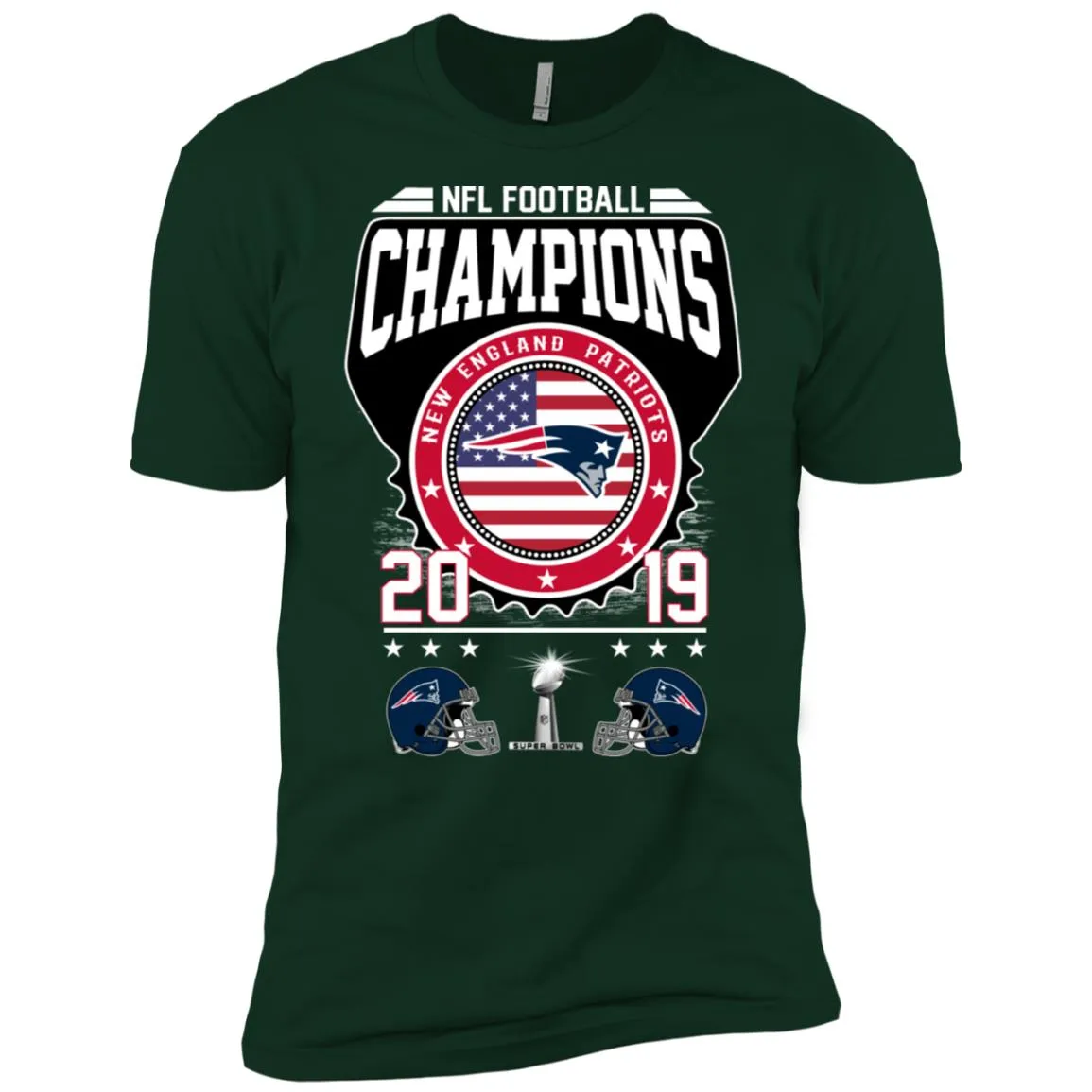 Nfl – Football Champions New England Patriots Super Bowl 2019 Men Short Sleeve T-Shirt