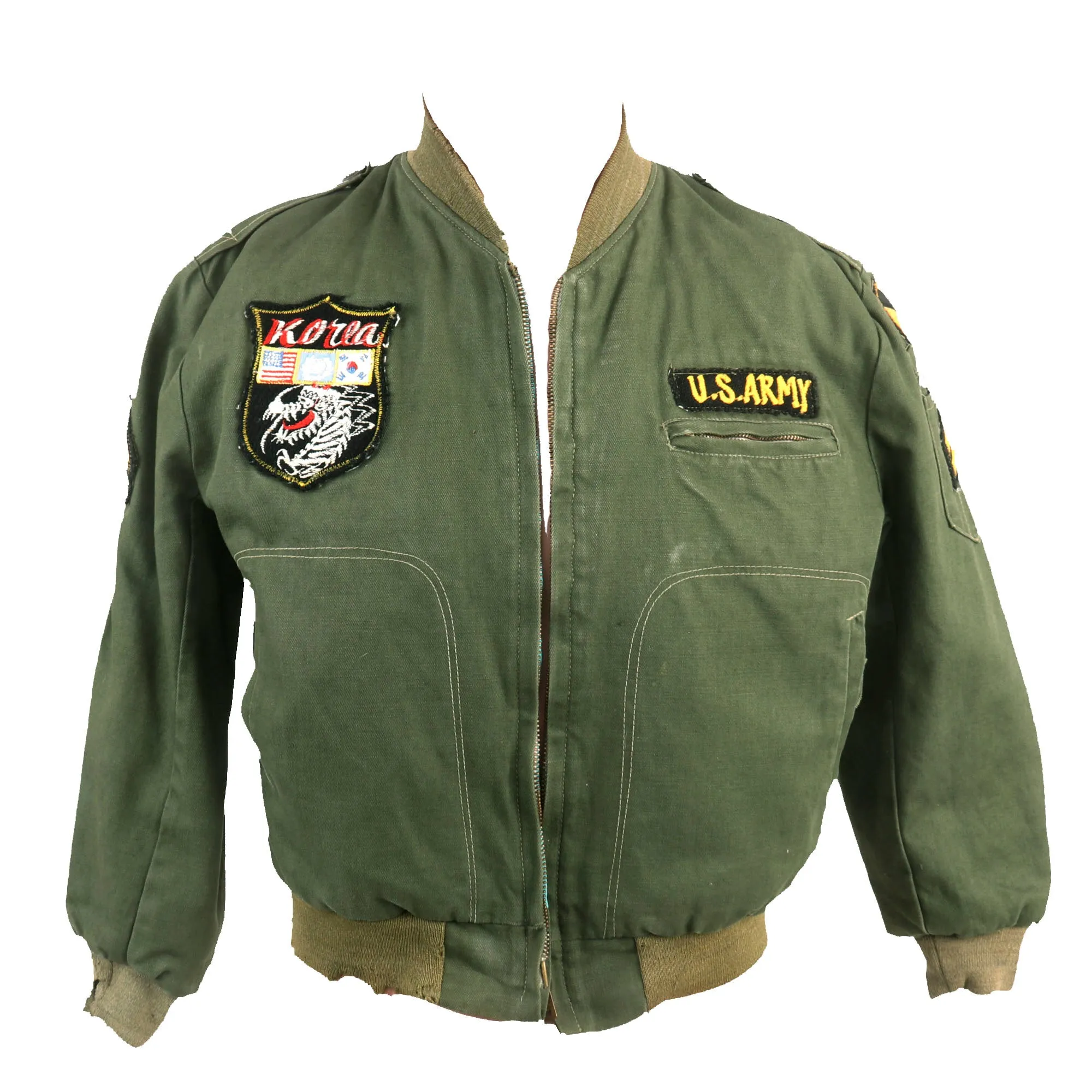 Original U.S. Early Vietnam War Children’s 7th Cavalry “Tanker’s Jacket” From Soldier’s Time Stationed in Korea From 1964 to 1965 - Company “C”, 7th Cavalry, Formerly Part of the A.A.F. Tank Museum