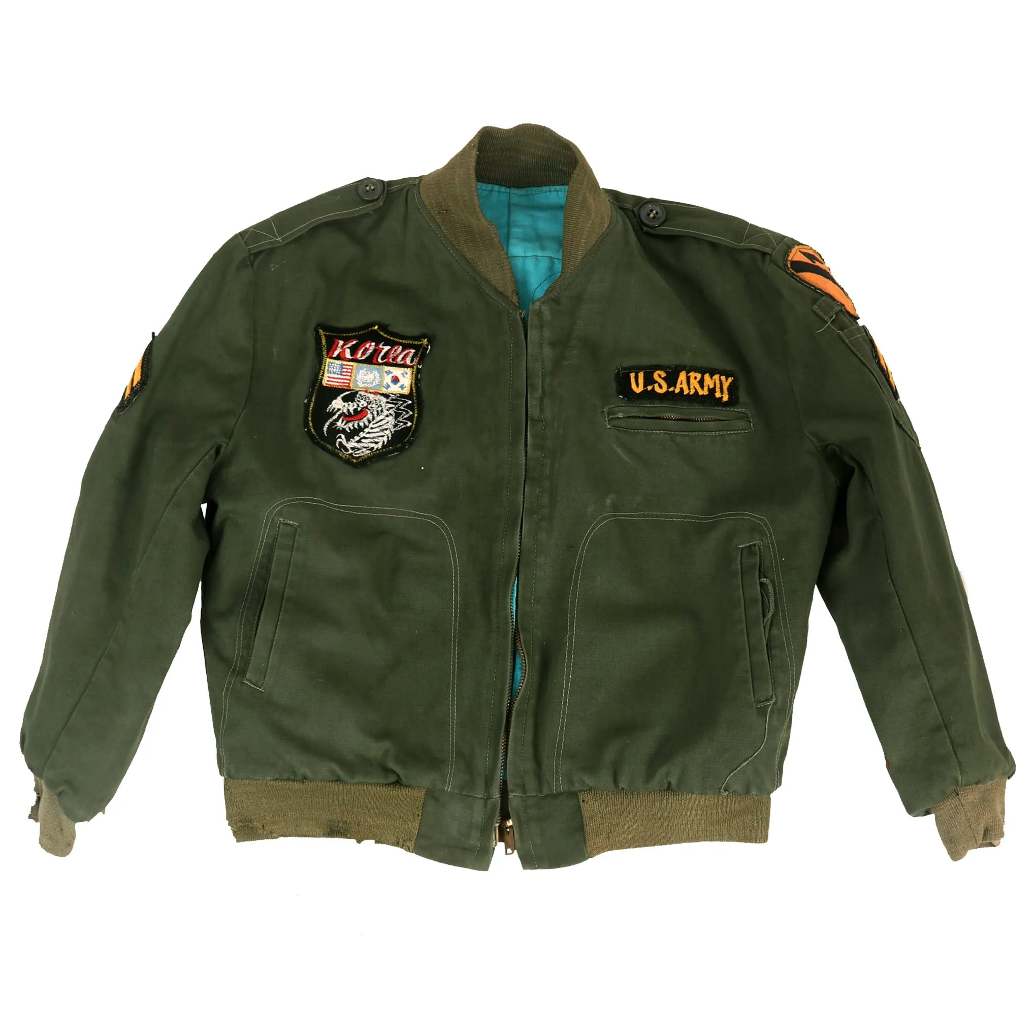 Original U.S. Early Vietnam War Children’s 7th Cavalry “Tanker’s Jacket” From Soldier’s Time Stationed in Korea From 1964 to 1965 - Company “C”, 7th Cavalry, Formerly Part of the A.A.F. Tank Museum