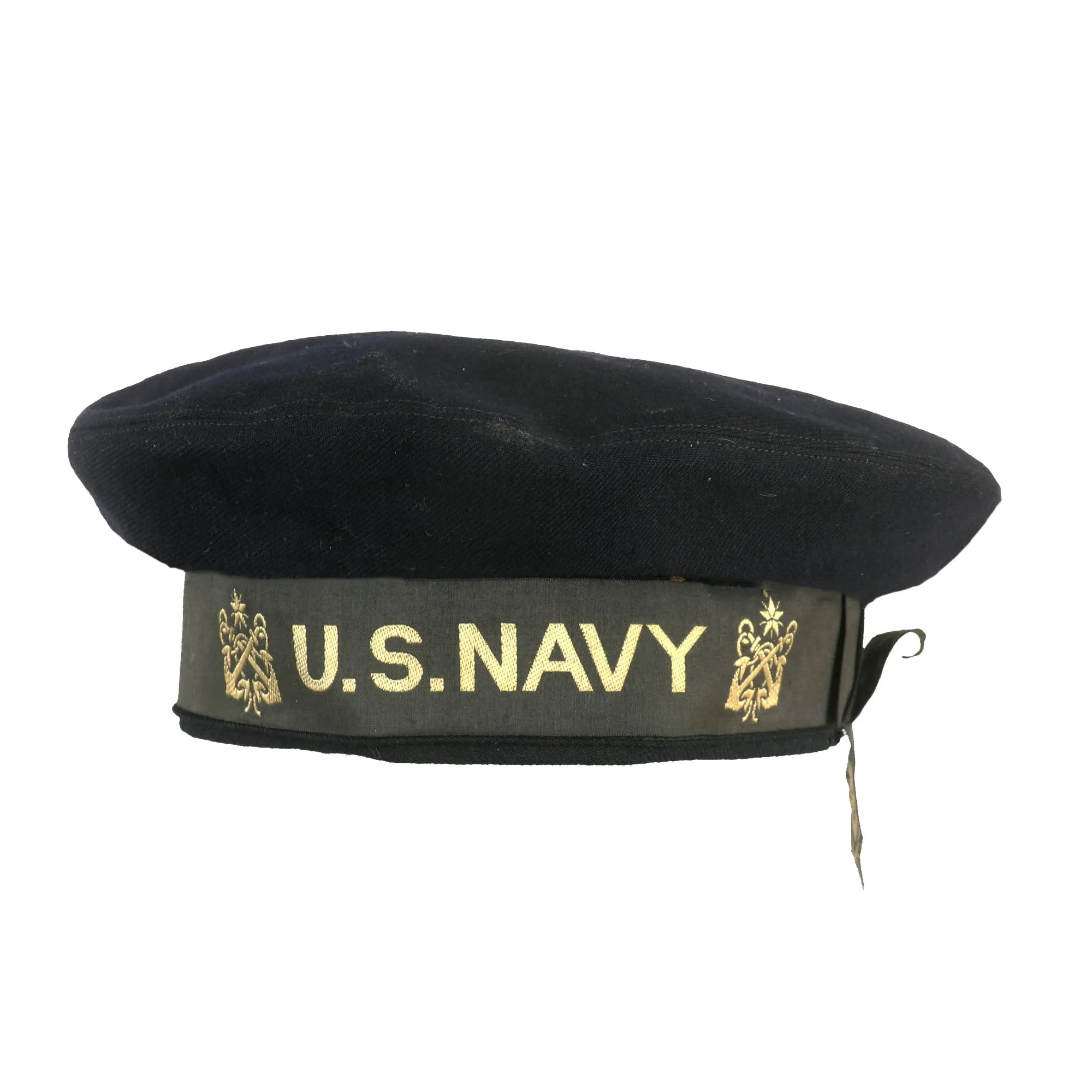 Original U.S. WWII Era Children’s U.S. Navy Chief Boatswain’s Mate Blue Service Dress Uniform Jacket With Cap by Saks & Company, Washington, D.C.