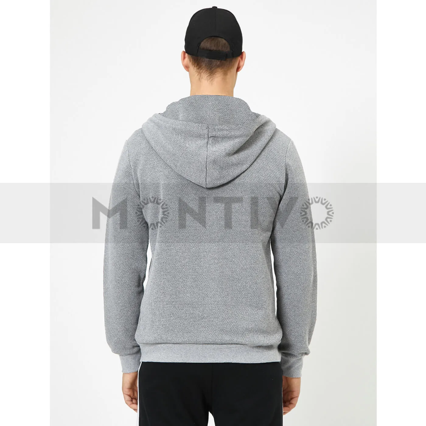 PB Grey Pique Zipper