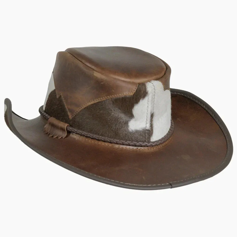 Pinto | Womens Leather Cowgirl Hat with Calf Accents