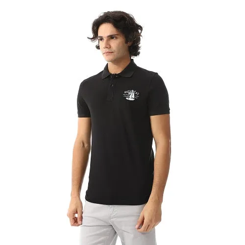 Polo T-Shirt For Men - Comfortable & Basic - Black