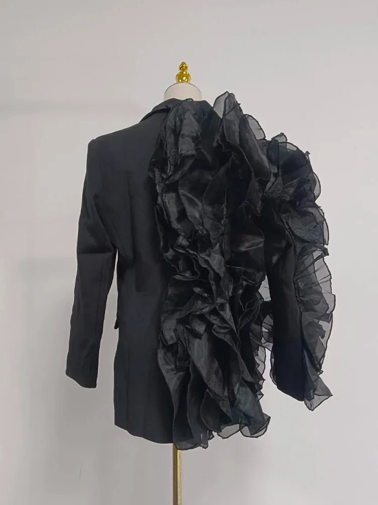 Pre Order:  Irregular Ruffled Suit Jacket