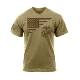 Rothco US Flag / USMC Eagle, Globe, & Anchor T Shirt