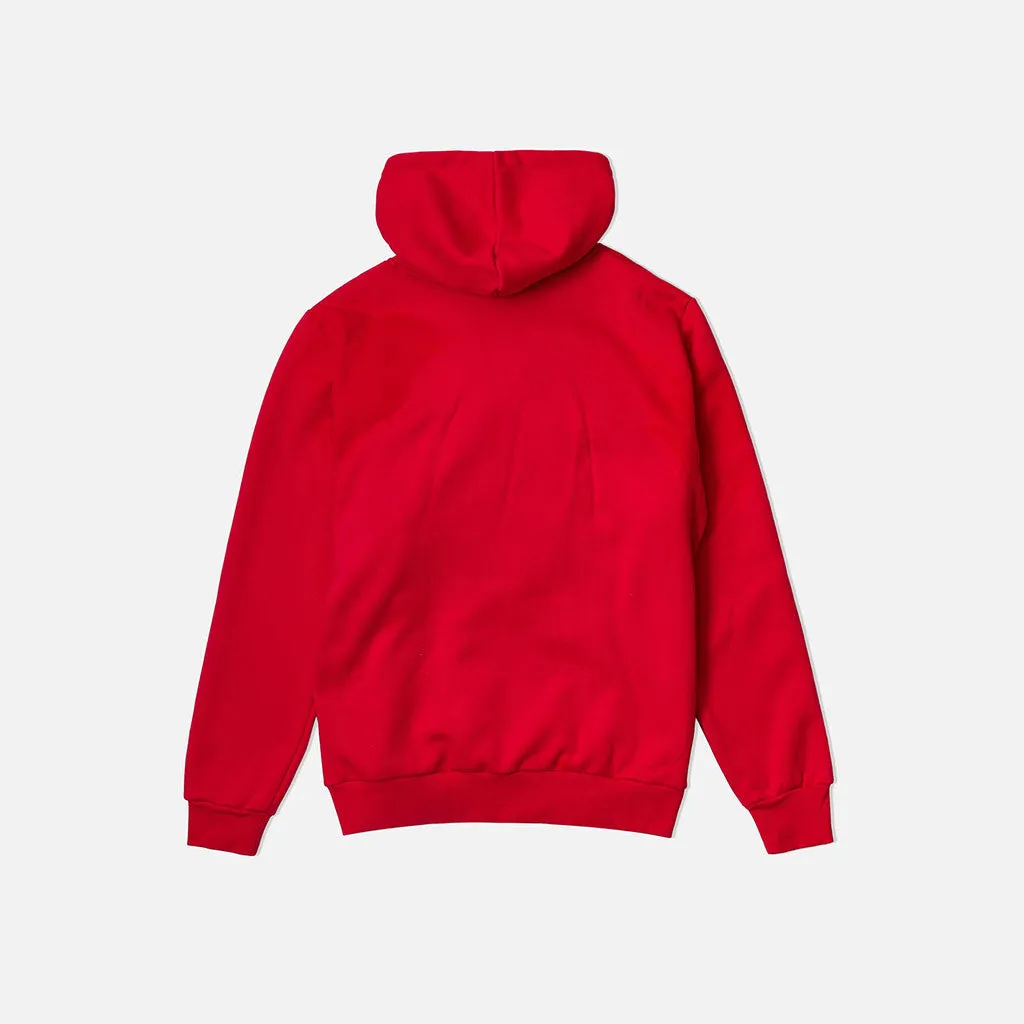 Strapped Up Slim Fleece Hoodie Red