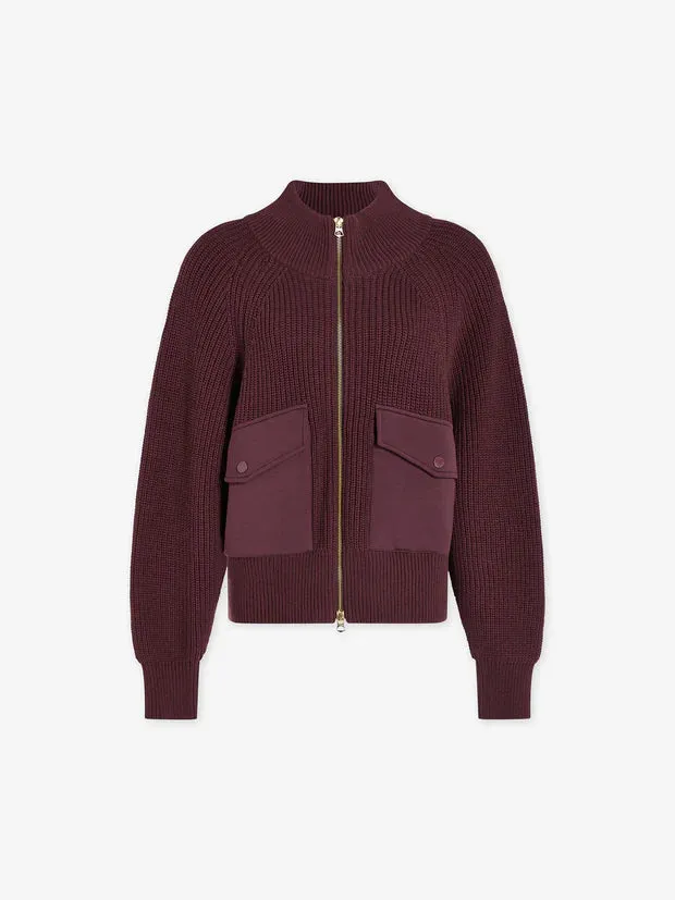 Tessa Knit Jacket in Deep Mahogany