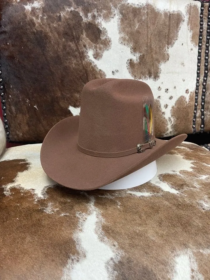 Tombstone 20X Cowboy Felt Hat Los Dos Carnales Shape Brown Walnut TOM-2409N