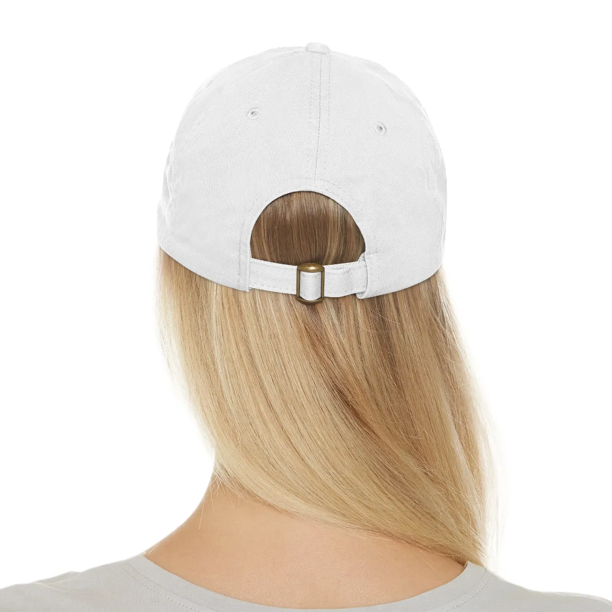 US Flag Dad Hat with Leather Patch