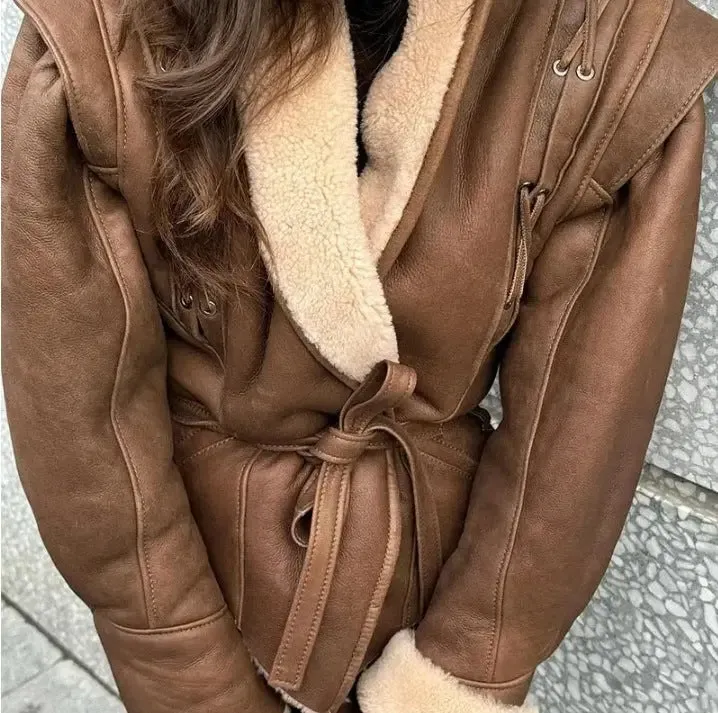 Women's Clothing Suede Jacket