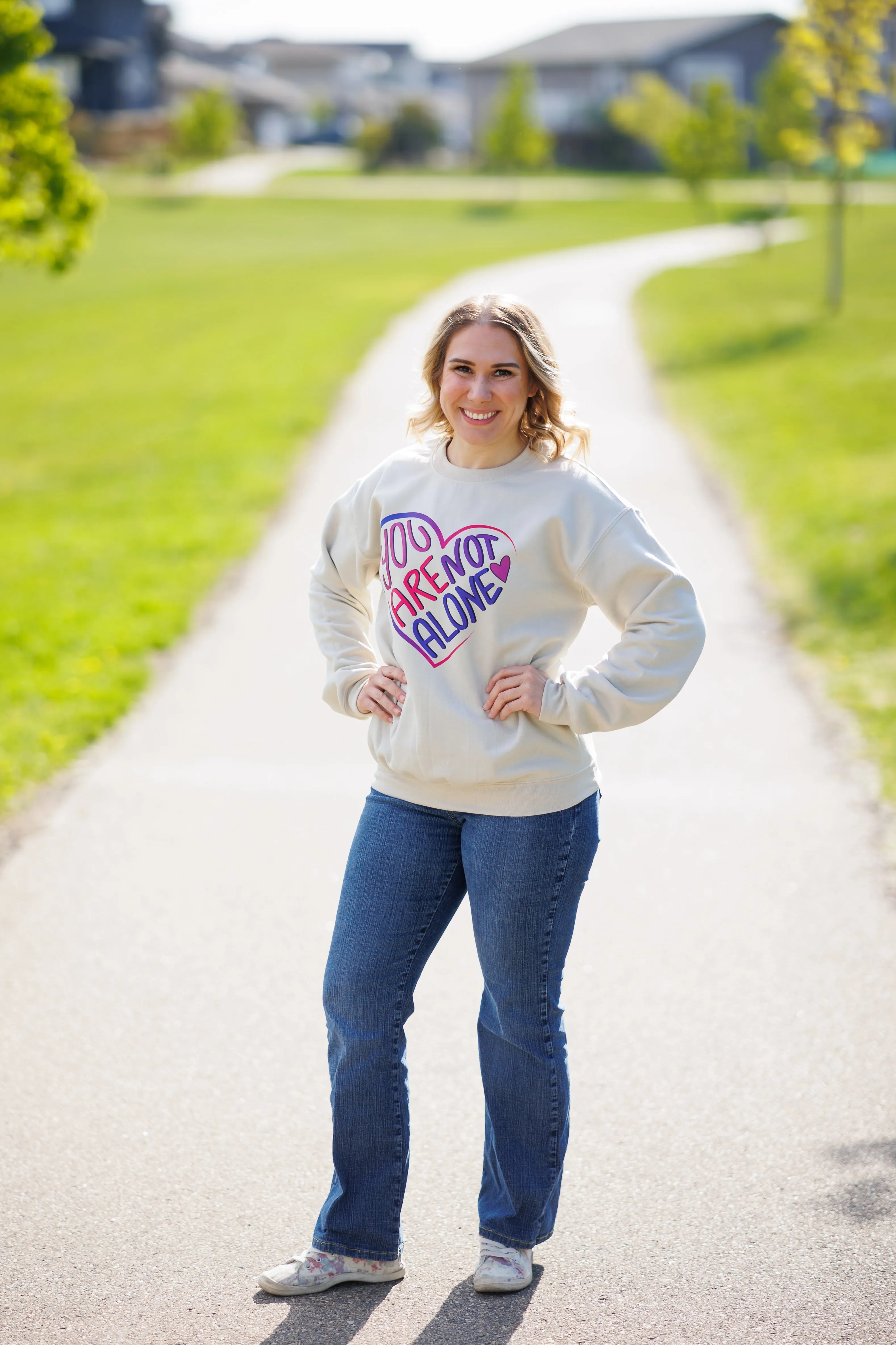 You are not alone crewneck