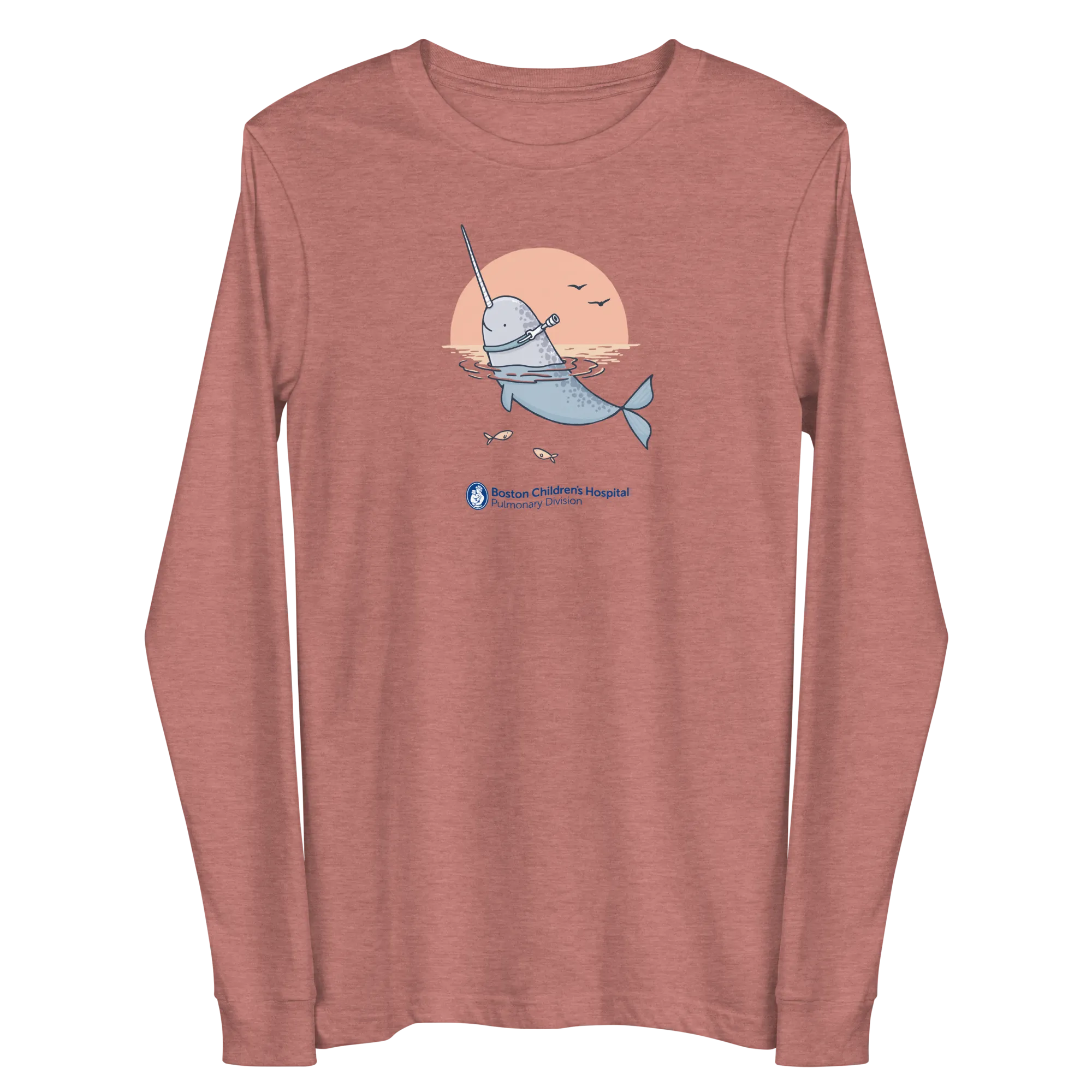 Z - Boston Children's Pulmonary Division - Unique Narwhal - Adult Long Sleeve T-Shirt