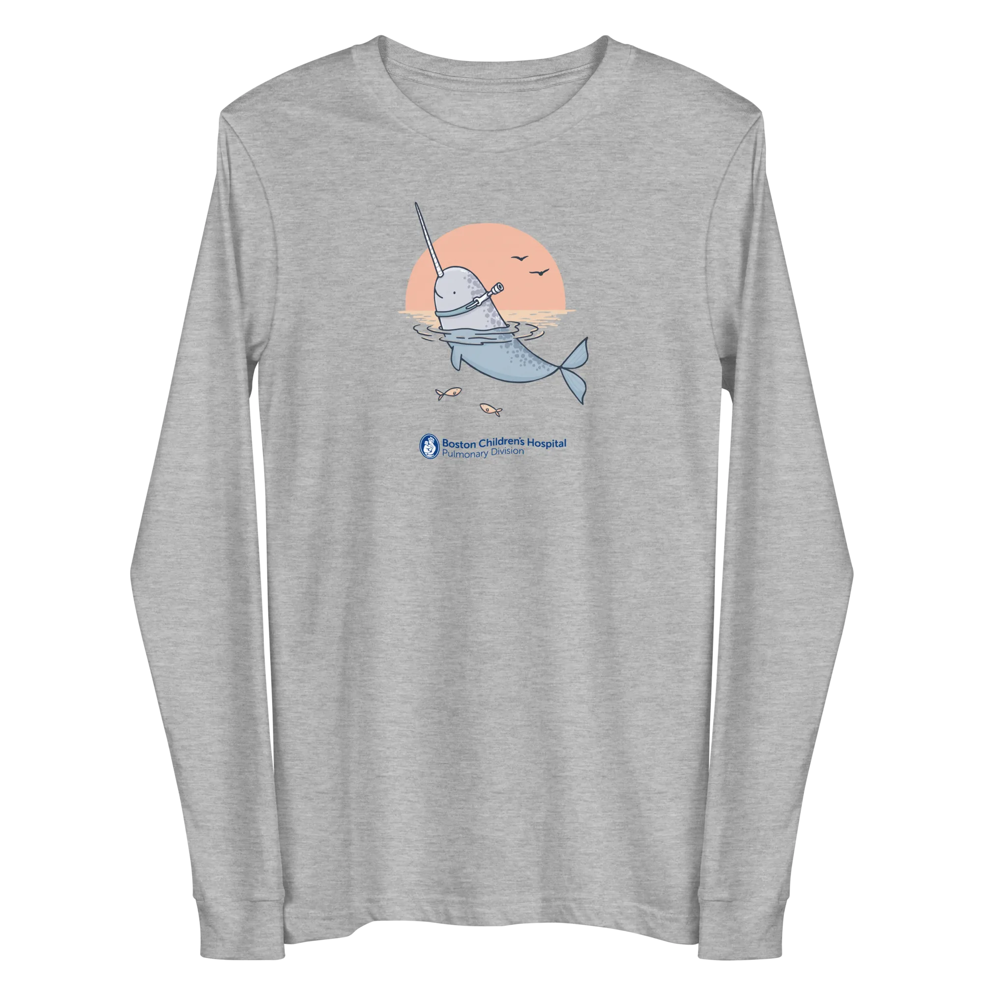 Z - Boston Children's Pulmonary Division - Unique Narwhal - Adult Long Sleeve T-Shirt