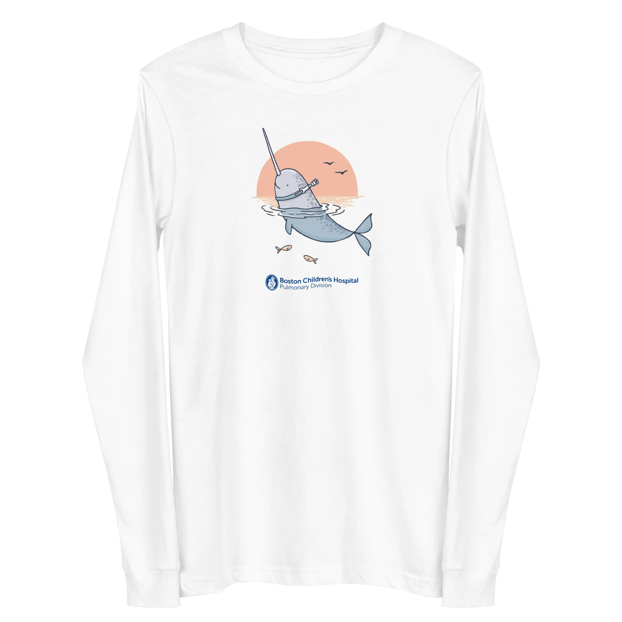 Z - Boston Children's Pulmonary Division - Unique Narwhal - Adult Long Sleeve T-Shirt